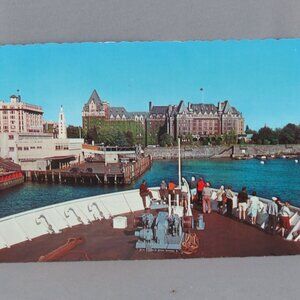 Vintage Postcard - Victoria Harbor MV Coho View - Dexter Press
